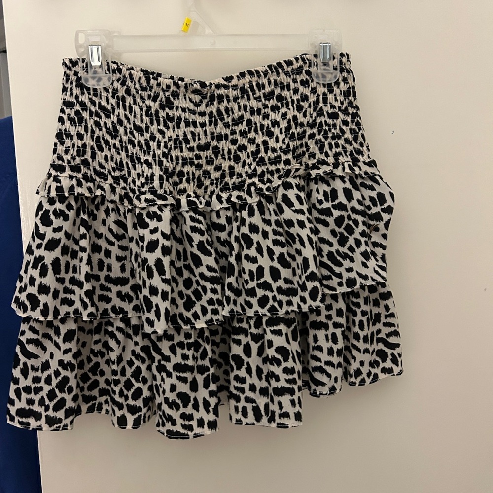 She + Sky print skirt